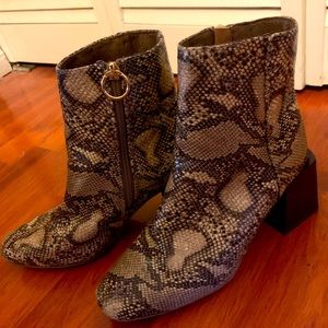 Snakeprint Boots Size 8